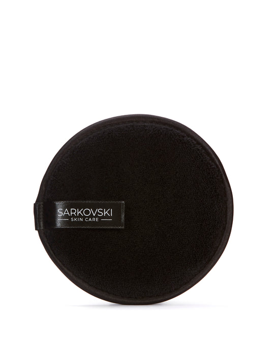 SARKOVSKI Make-up Removal Cleansing Cloth on plain white background. 